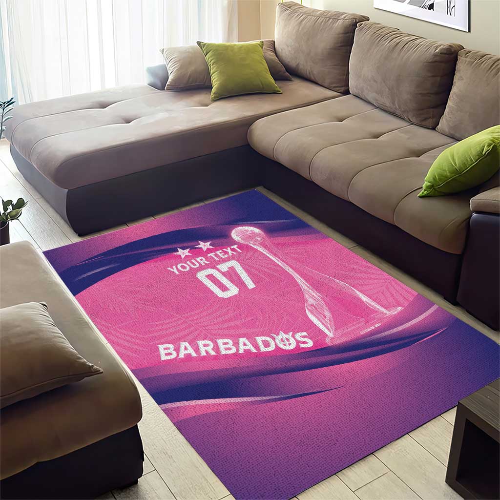 Afro-Barbadians Cricket Custom Area Rug Royal Champions - Tropical Vibes LT7