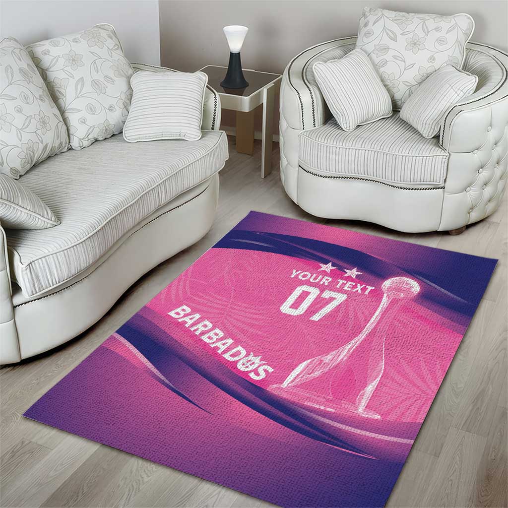 Afro-Barbadians Cricket Custom Area Rug Royal Champions - Tropical Vibes LT7