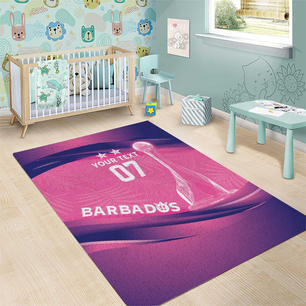Afro-Barbadians Cricket Custom Area Rug Royal Champions - Tropical Vibes LT7