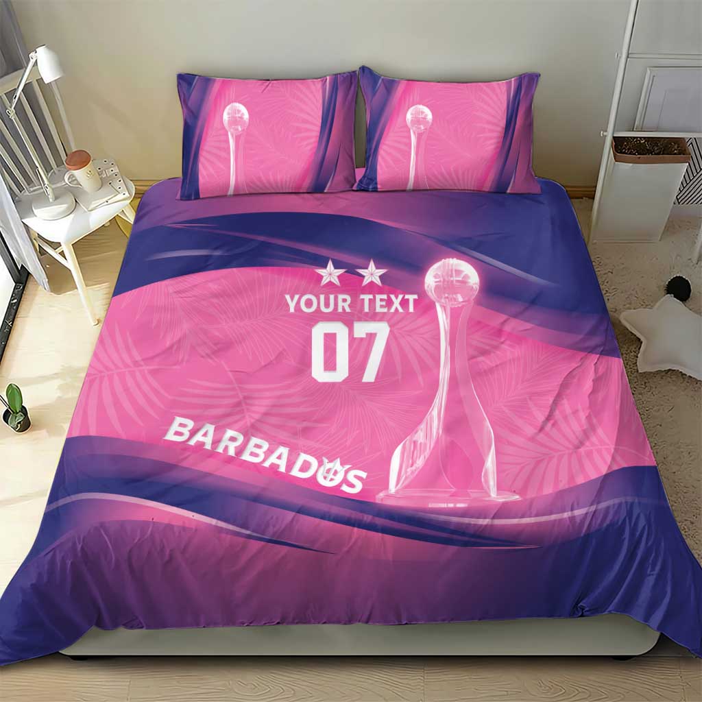 Afro-Barbadians Cricket Custom Bedding Set Royal Champions - Tropical Vibes LT7