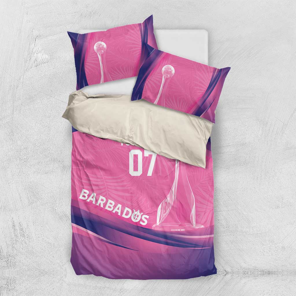 Afro-Barbadians Cricket Custom Bedding Set Royal Champions - Tropical Vibes LT7
