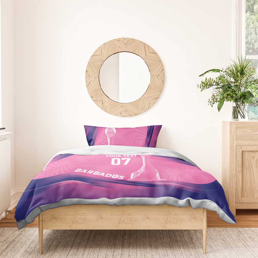 Afro-Barbadians Cricket Custom Bedding Set Royal Champions - Tropical Vibes LT7