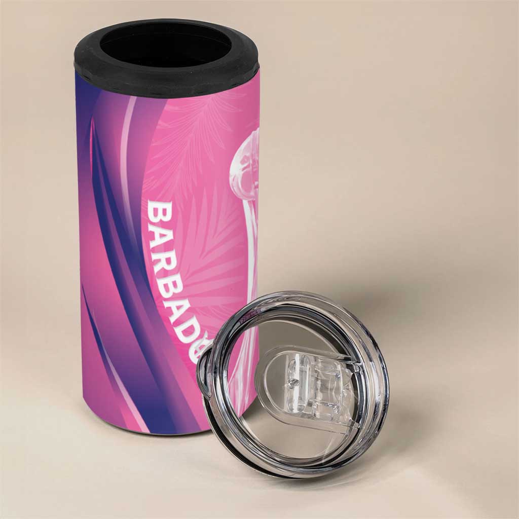 Afro-Barbadians Cricket Custom 4 in 1 Can Cooler Tumbler Royal Champions - Tropical Vibes LT7