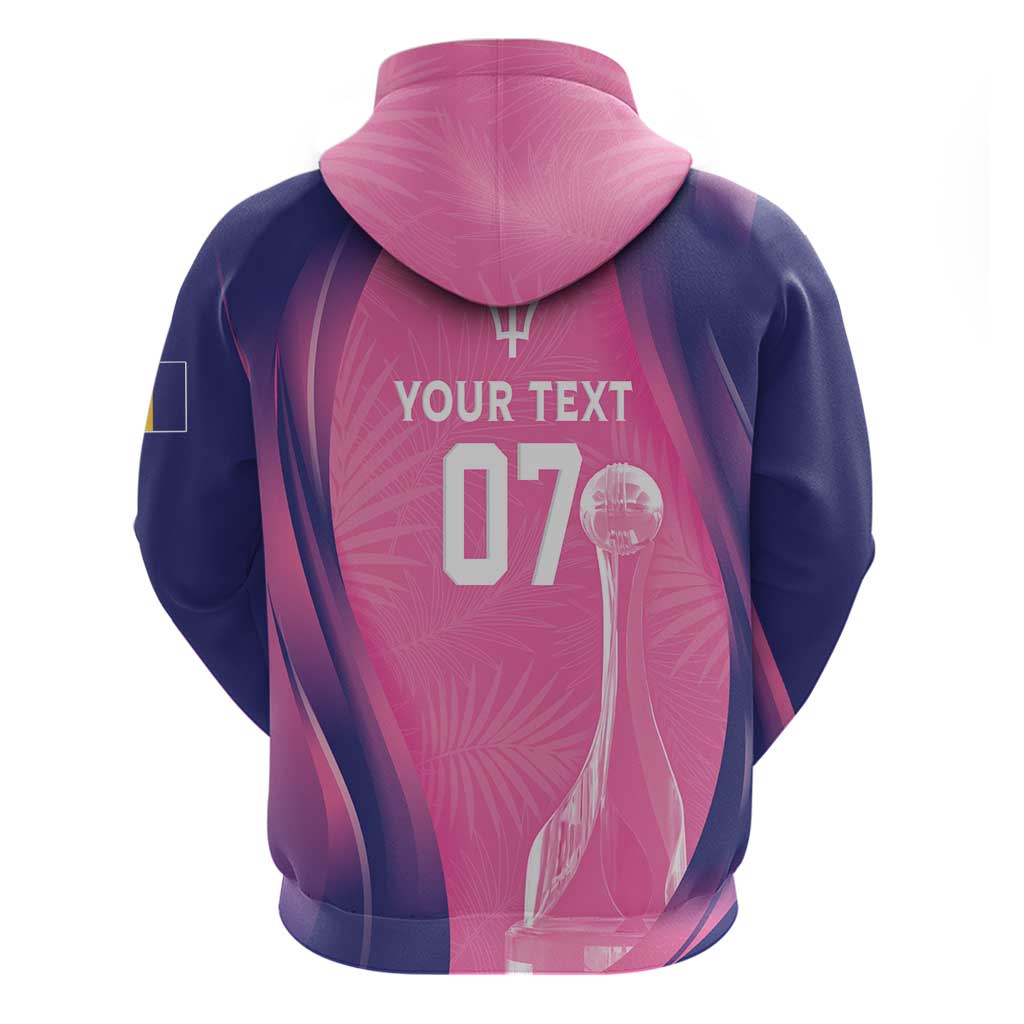 Barbados Cricket Custom Hoodie Royal Champions - Tropical Vibes LT7