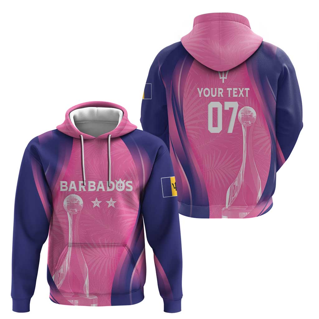 Barbados Cricket Custom Hoodie Royal Champions - Tropical Vibes LT7