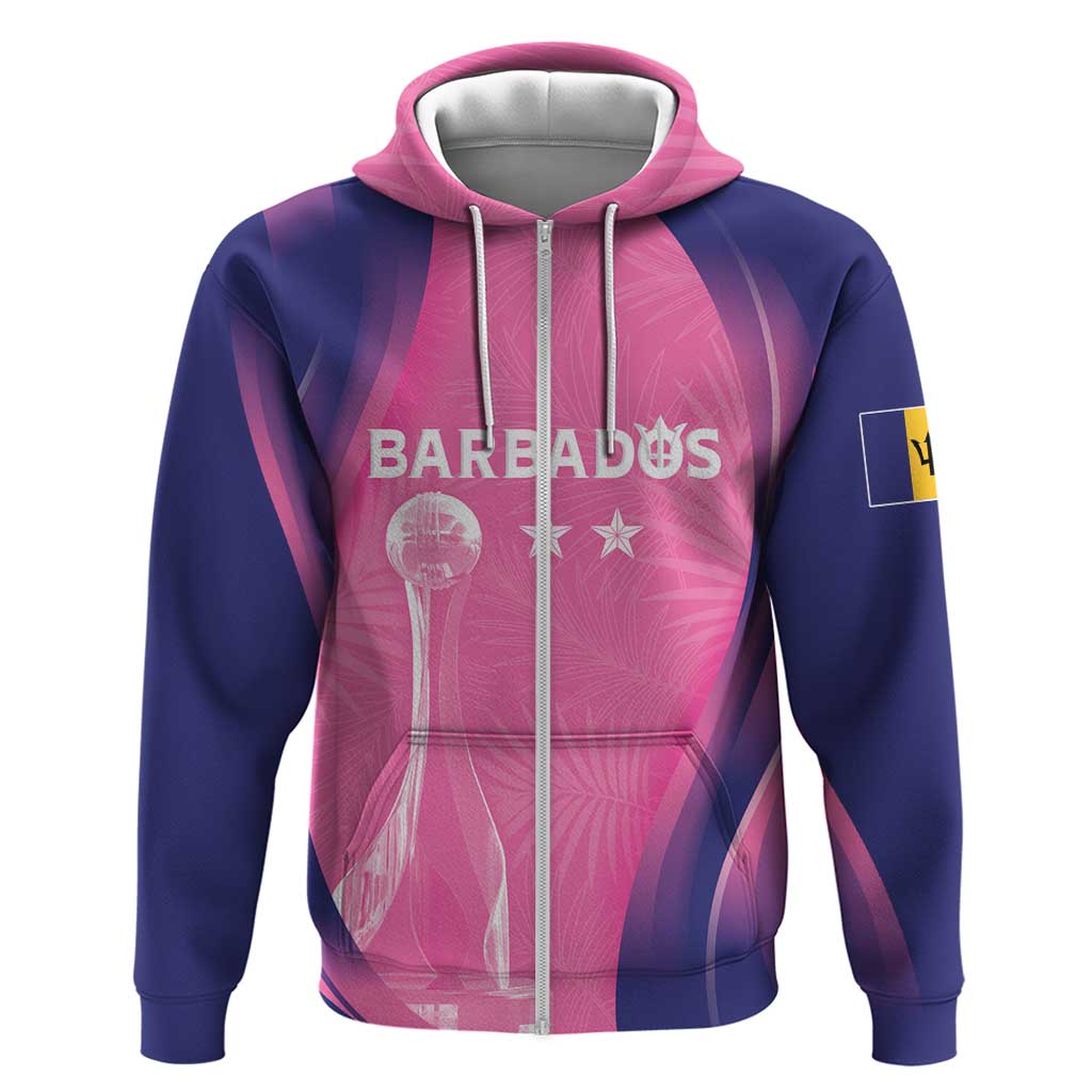 Barbados Cricket Custom Hoodie Royal Champions - Tropical Vibes LT7