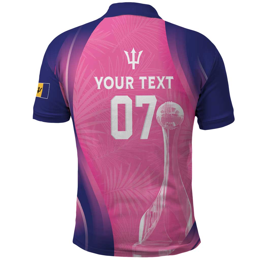 Barbados Cricket Custom Polo Shirt Royal Champions - Tropical Vibes LT7