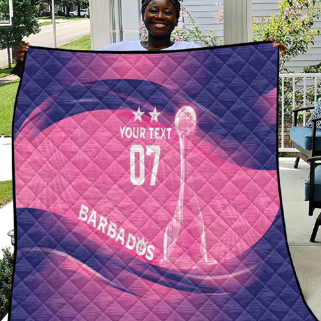 Afro-Barbadians Cricket Custom Quilt Royal Champions - Tropical Vibes LT7