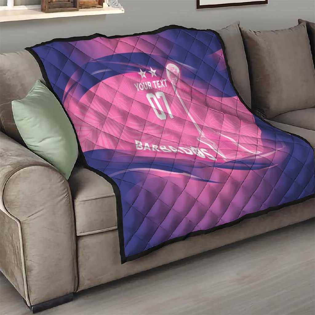 Afro-Barbadians Cricket Custom Quilt Royal Champions - Tropical Vibes LT7