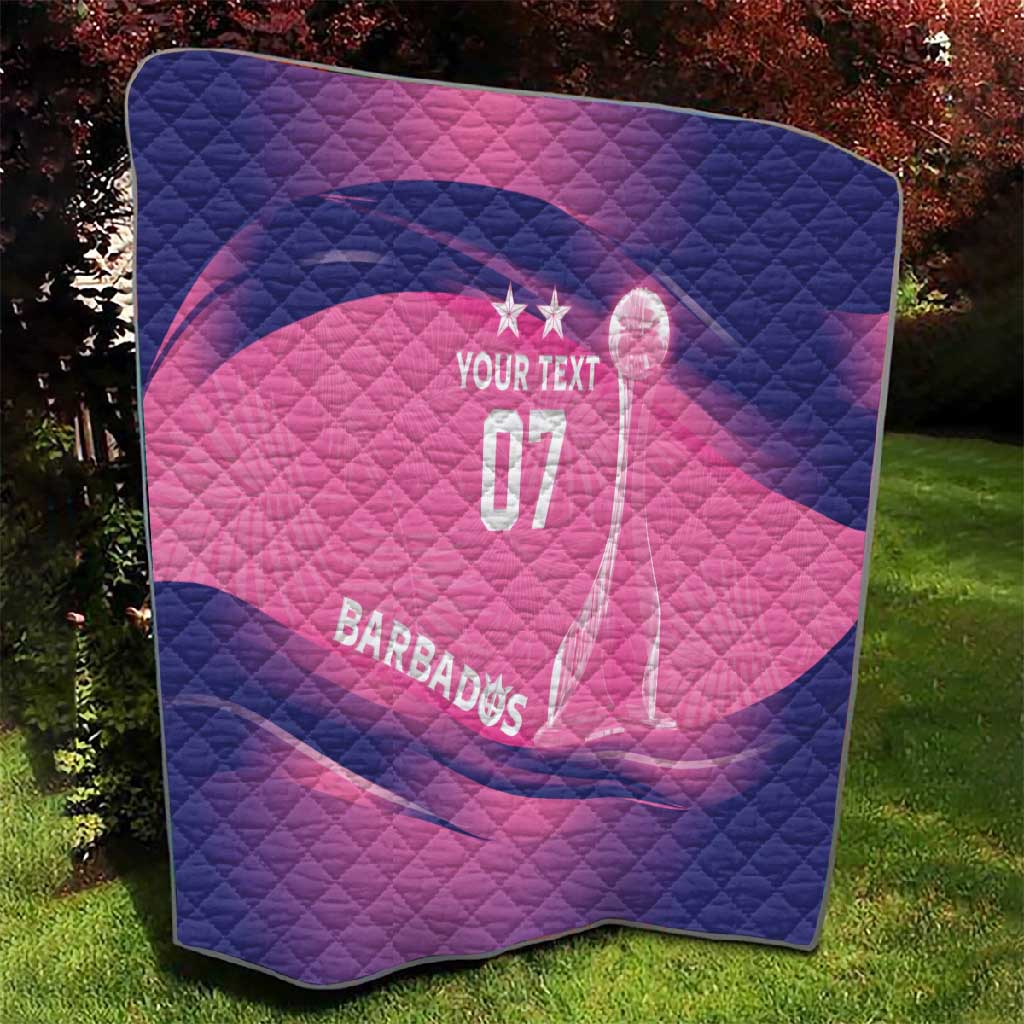 Afro-Barbadians Cricket Custom Quilt Royal Champions - Tropical Vibes LT7