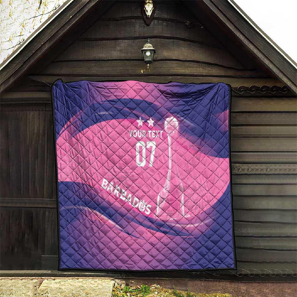 Afro-Barbadians Cricket Custom Quilt Royal Champions - Tropical Vibes LT7