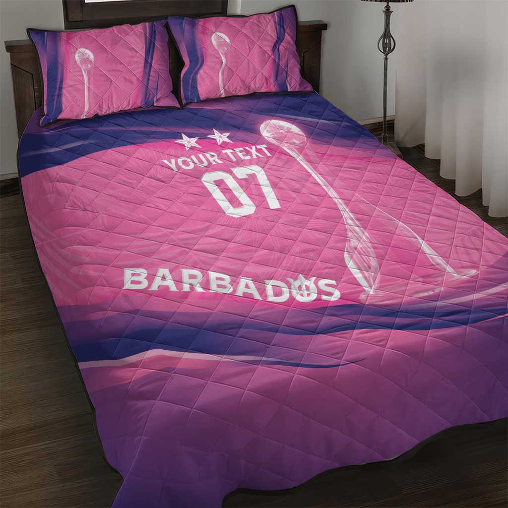 Afro-Barbadians Cricket Custom Quilt Bed Set Royal Champions - Tropical Vibes LT7