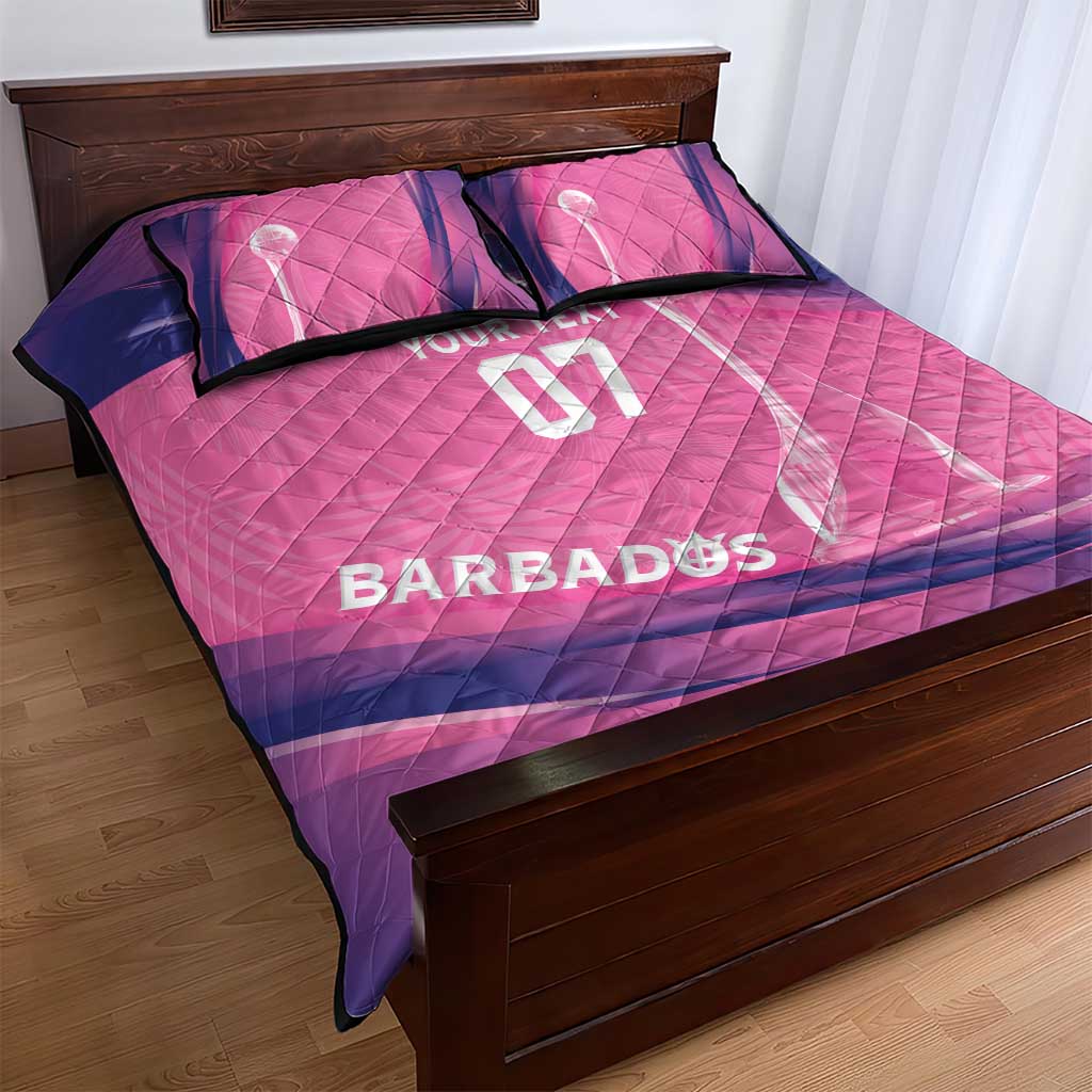 Afro-Barbadians Cricket Custom Quilt Bed Set Royal Champions - Tropical Vibes LT7