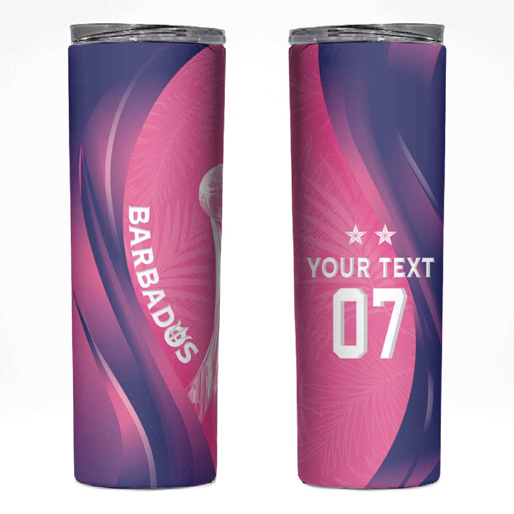 Afro-Barbadians Cricket Custom Skinny Tumbler Royal Champions - Tropical Vibes LT7