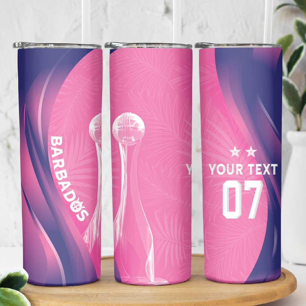 Afro-Barbadians Cricket Custom Skinny Tumbler Royal Champions - Tropical Vibes LT7