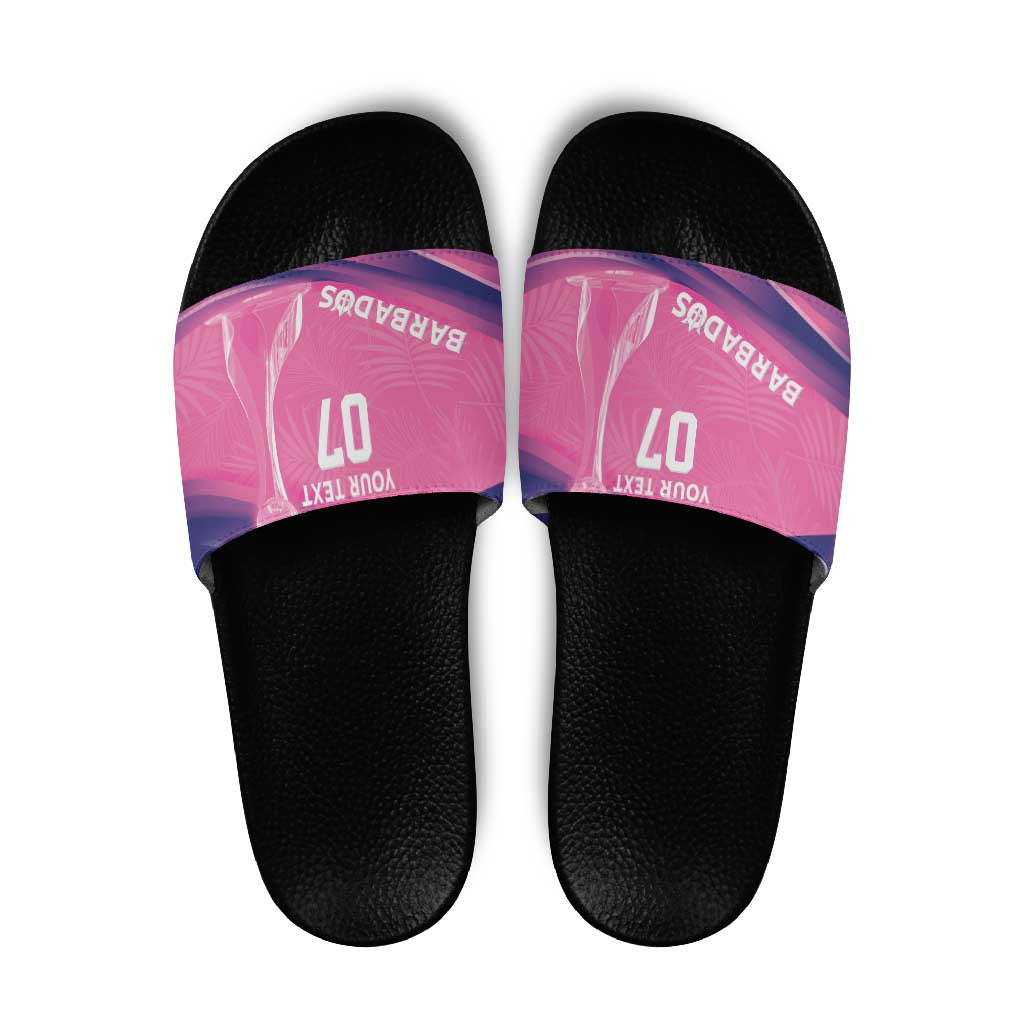 Barbados Cricket Custom Slide Sandals Royal Champions - Tropical Vibes LT7