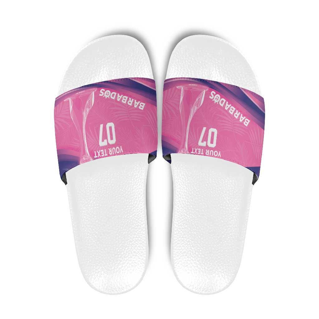 Barbados Cricket Custom Slide Sandals Royal Champions - Tropical Vibes LT7