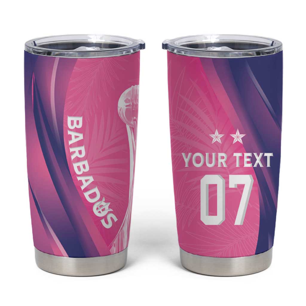 Afro-Barbadians Cricket Custom Tumbler Cup Royal Champions - Tropical Vibes LT7