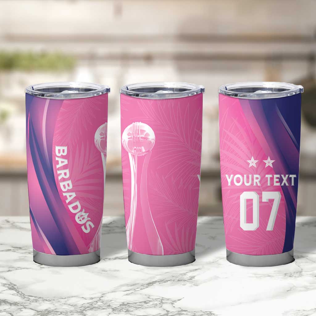 Afro-Barbadians Cricket Custom Tumbler Cup Royal Champions - Tropical Vibes LT7