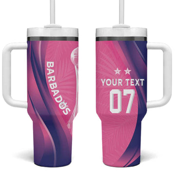 Afro-Barbadians Cricket Custom Tumbler With Handle Royal Champions - Tropical Vibes LT7