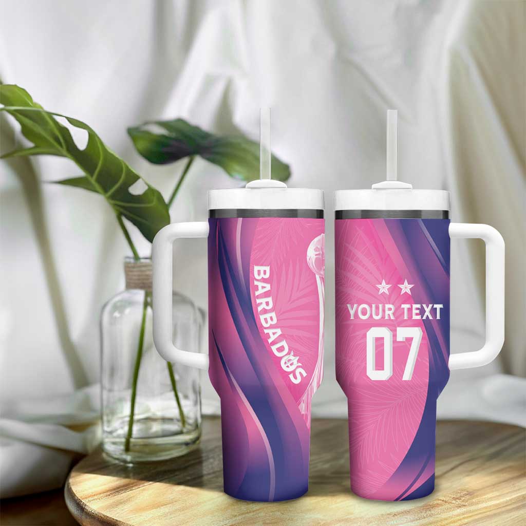 Afro-Barbadians Cricket Custom Tumbler With Handle Royal Champions - Tropical Vibes LT7