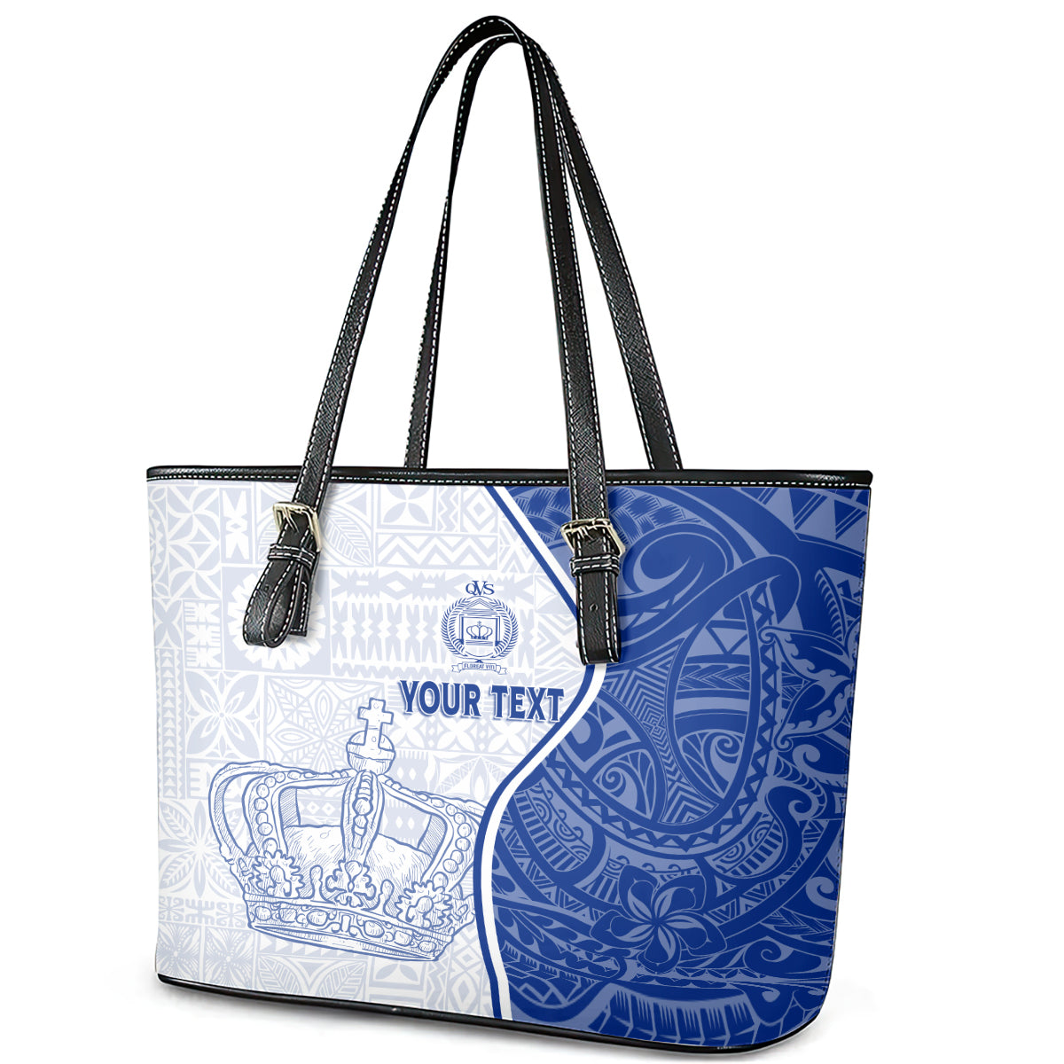 Personalised Queen Victoria School Leather Tote Bag QVS Old Boys LT7