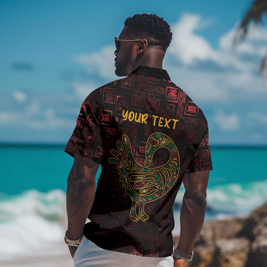 Afro-American Culture Hawaiian Shirt Adinkra Sankofa Bird - Cosmic Red LT7