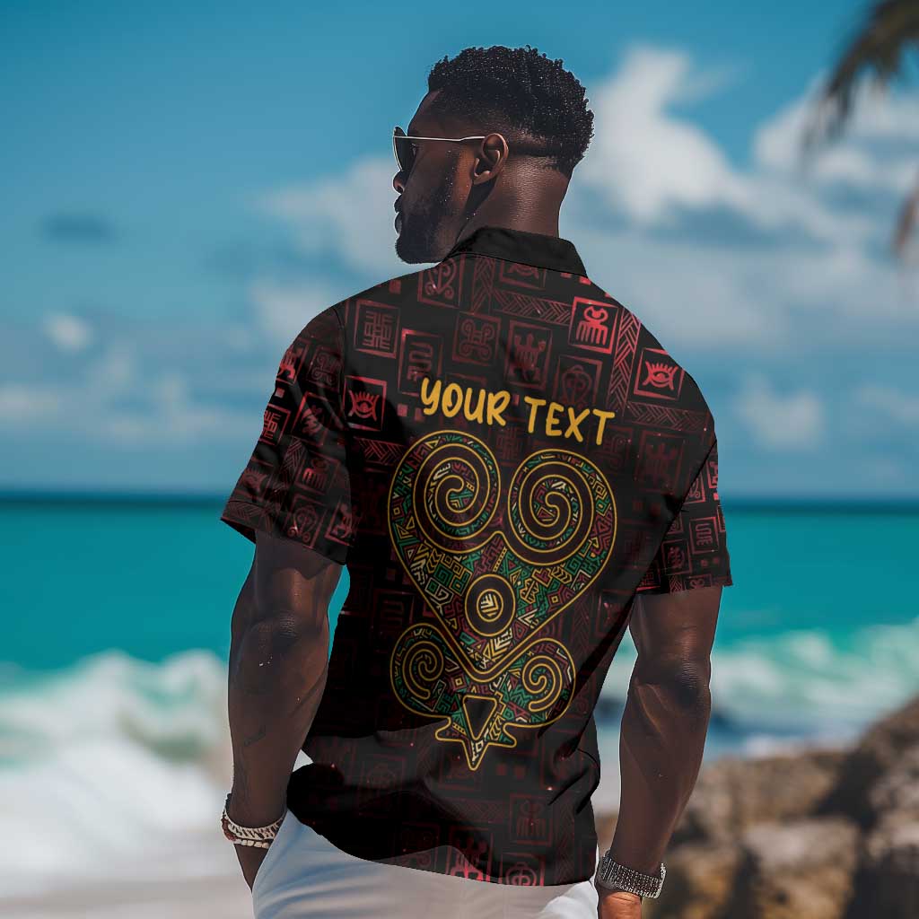 Afro-American Culture Hawaiian Shirt Adinkra Sankofa Heart - Cosmic Red LT7