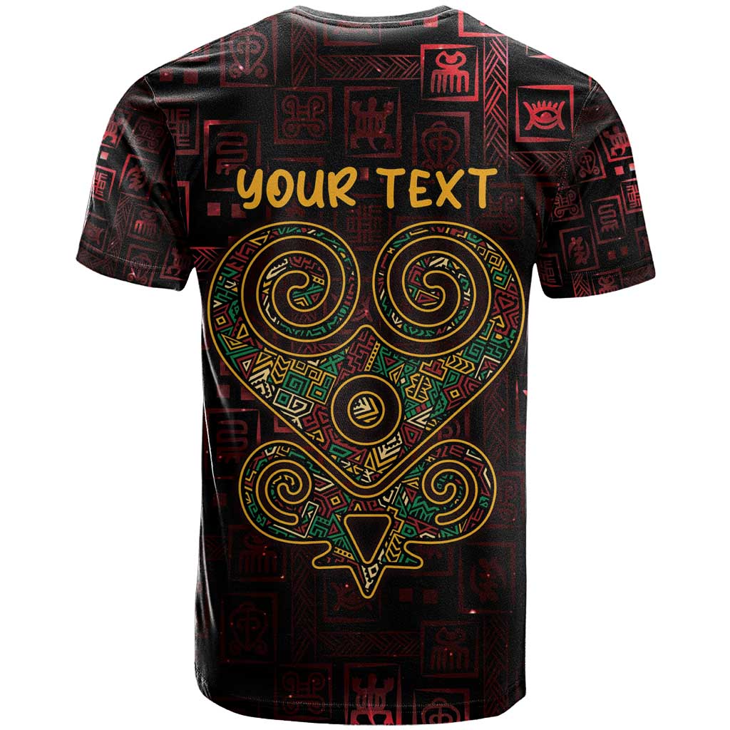Afro-American Culture T shirt Adinkra Sankofa Heart - Cosmic Red LT7