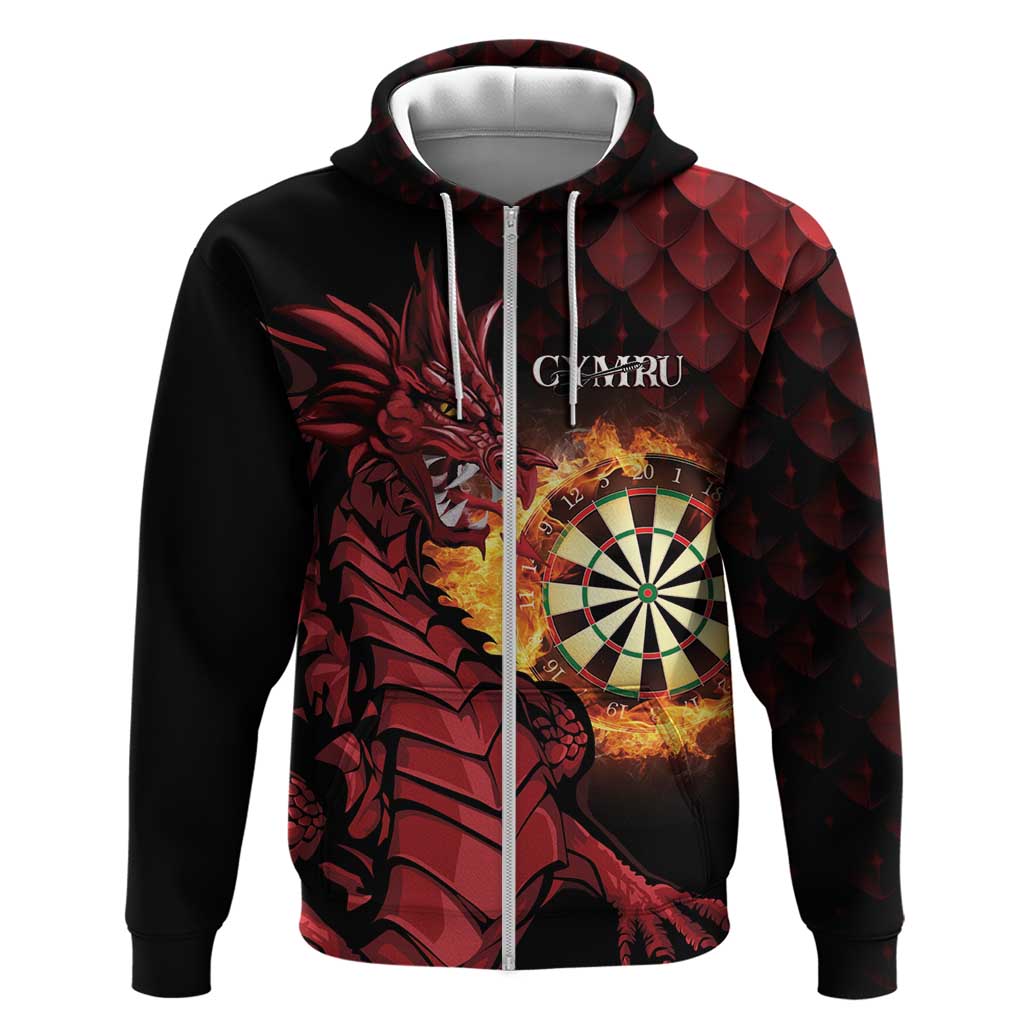 Wales Darts Personalised Hoodie Red Dragon Cymru Am Byth LT7