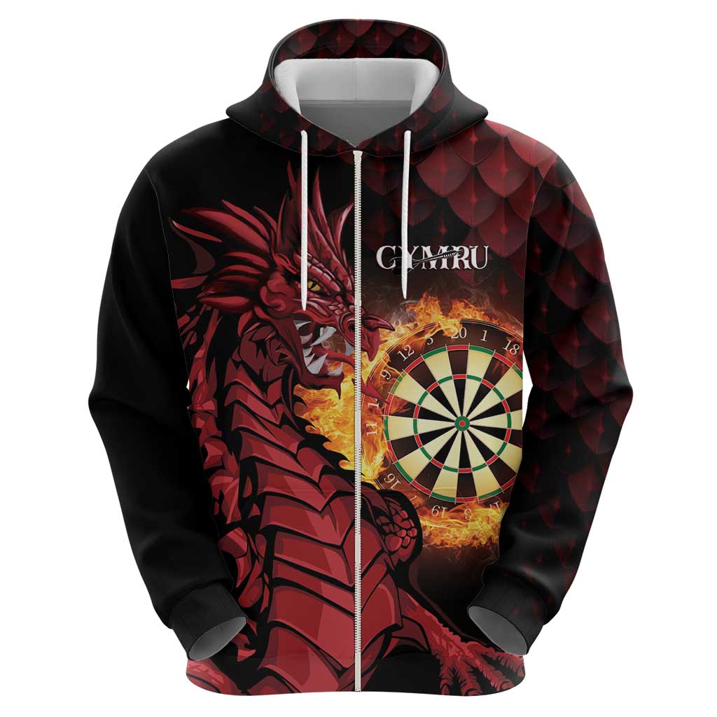 Wales Darts Personalised Hoodie Red Dragon Cymru Am Byth LT7