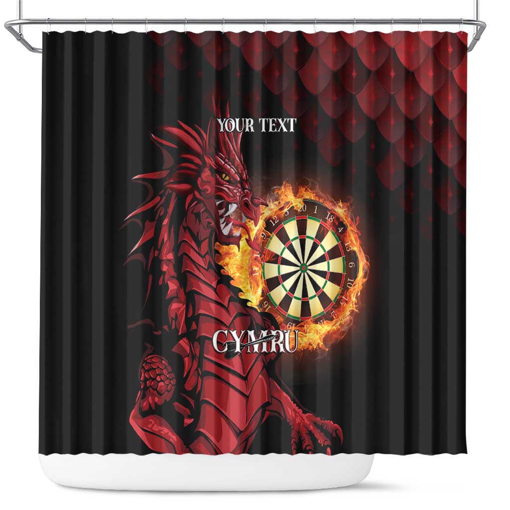 Wales Darts Personalised Shower Curtain Red Dragon Cymru Am Byth LT7