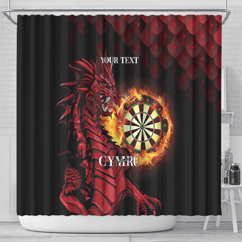 Wales Darts Personalised Shower Curtain Red Dragon Cymru Am Byth LT7