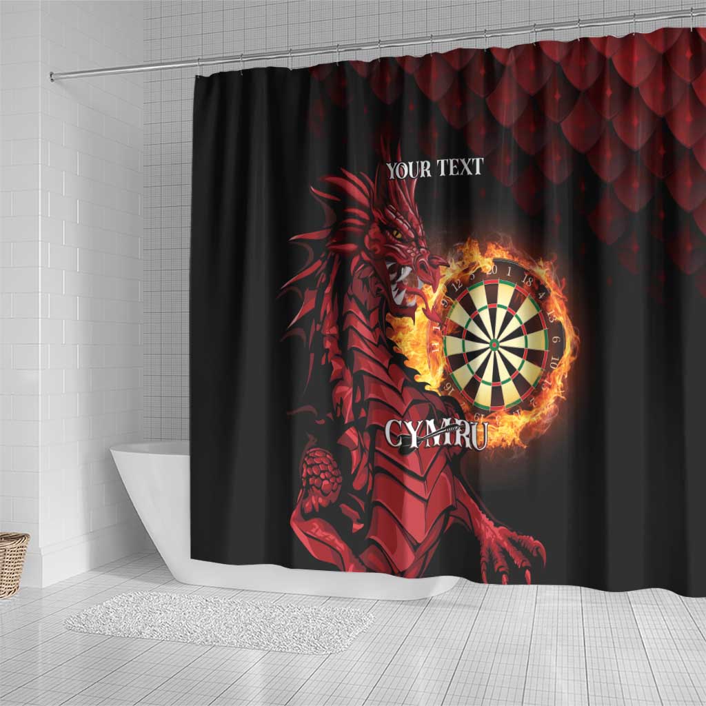 Wales Darts Personalised Shower Curtain Red Dragon Cymru Am Byth LT7
