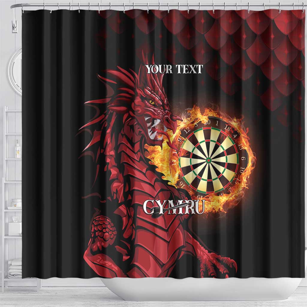 Wales Darts Personalised Shower Curtain Red Dragon Cymru Am Byth LT7