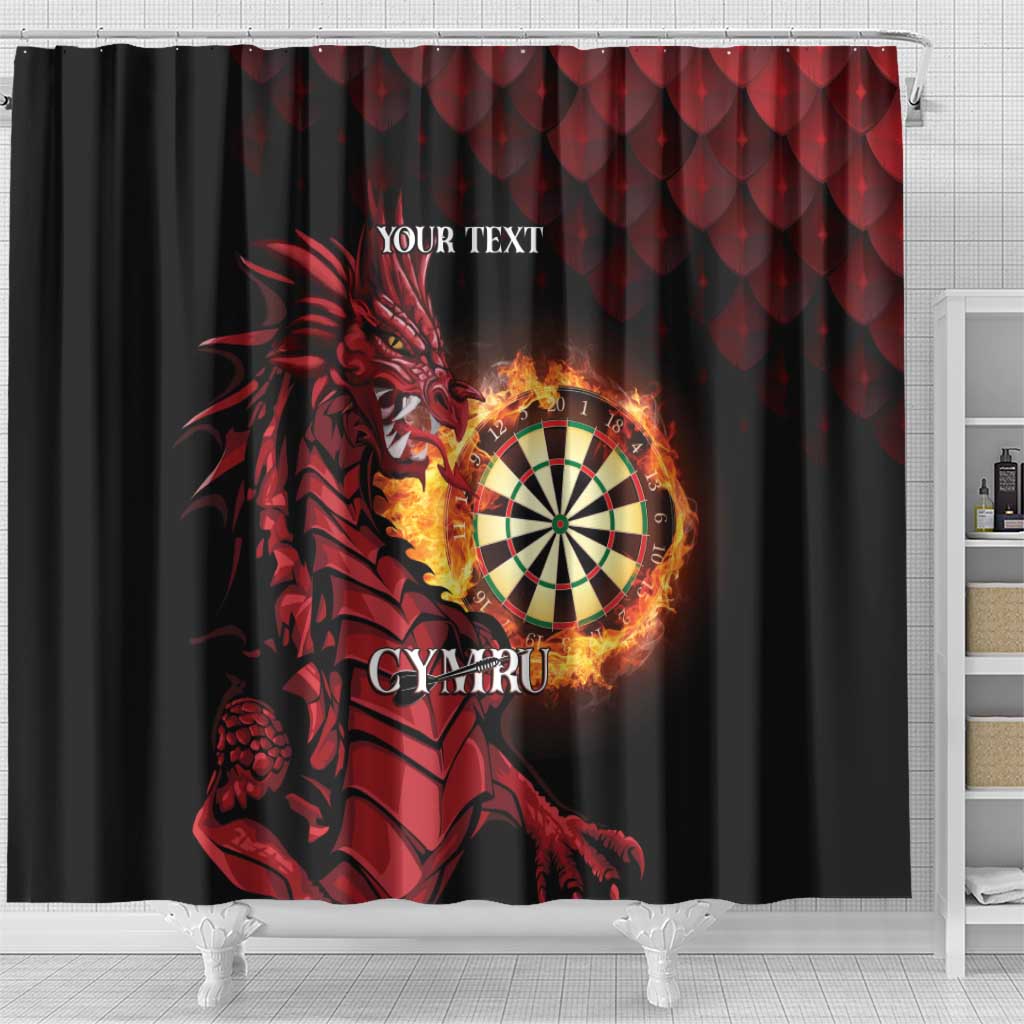 Wales Darts Personalised Shower Curtain Red Dragon Cymru Am Byth LT7