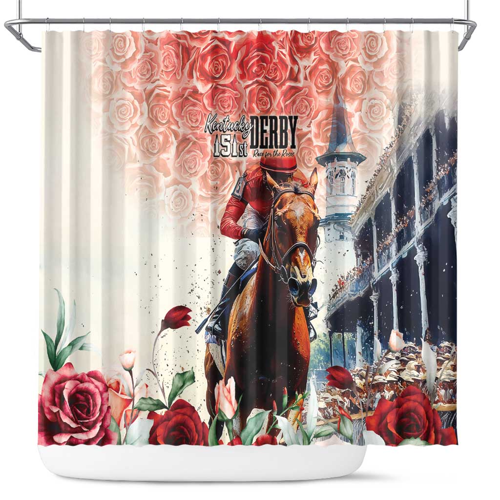 Kentucky Horse Racing Shower Curtain 151st Derby Party LT7