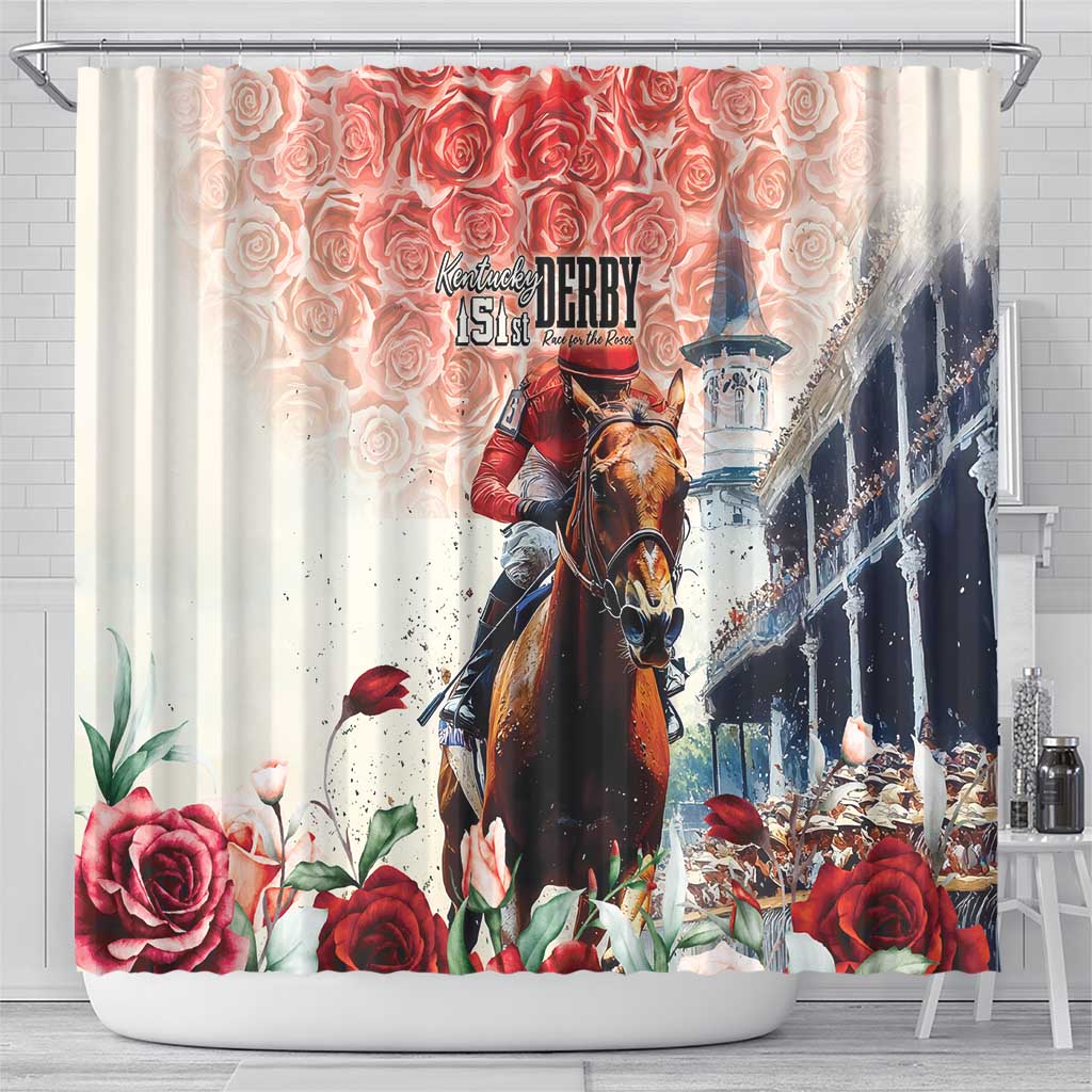 Kentucky Horse Racing Shower Curtain 151st Derby Party LT7