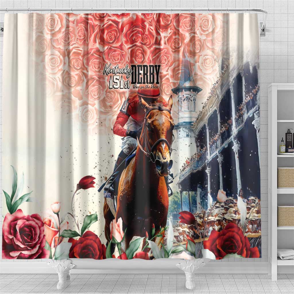 Kentucky Horse Racing Shower Curtain 151st Derby Party LT7