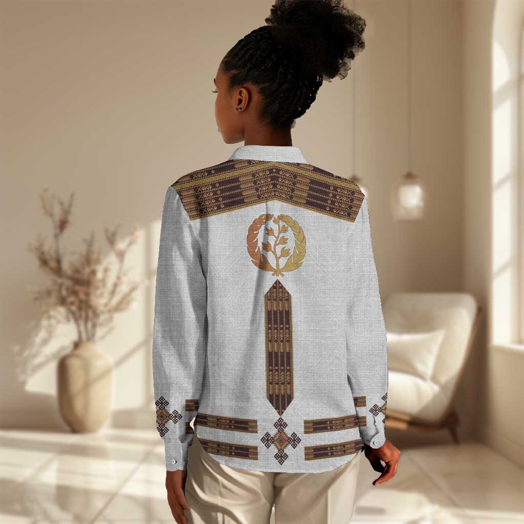 Eritrea Women Casual Shirt Tilet Habesha Style - White LT7