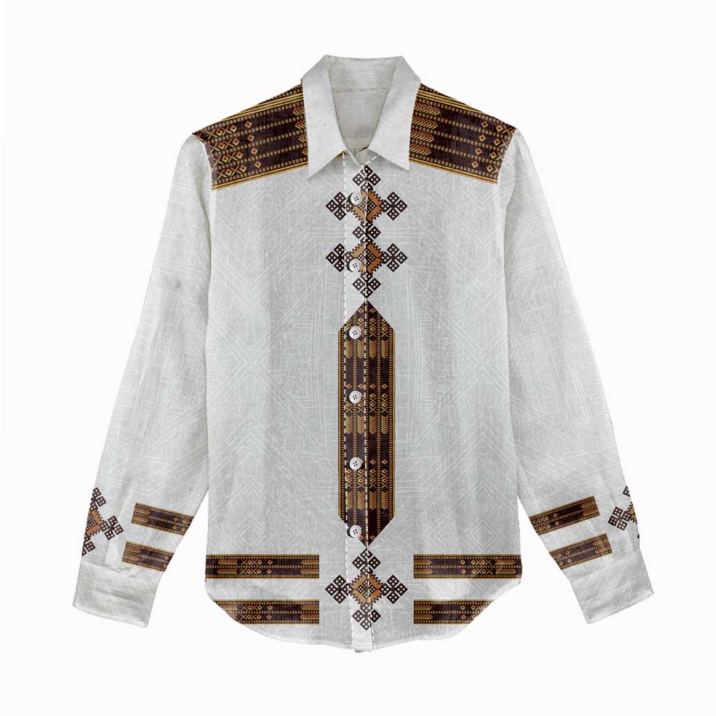 Eritrea Women Casual Shirt Tilet Habesha Style - White LT7