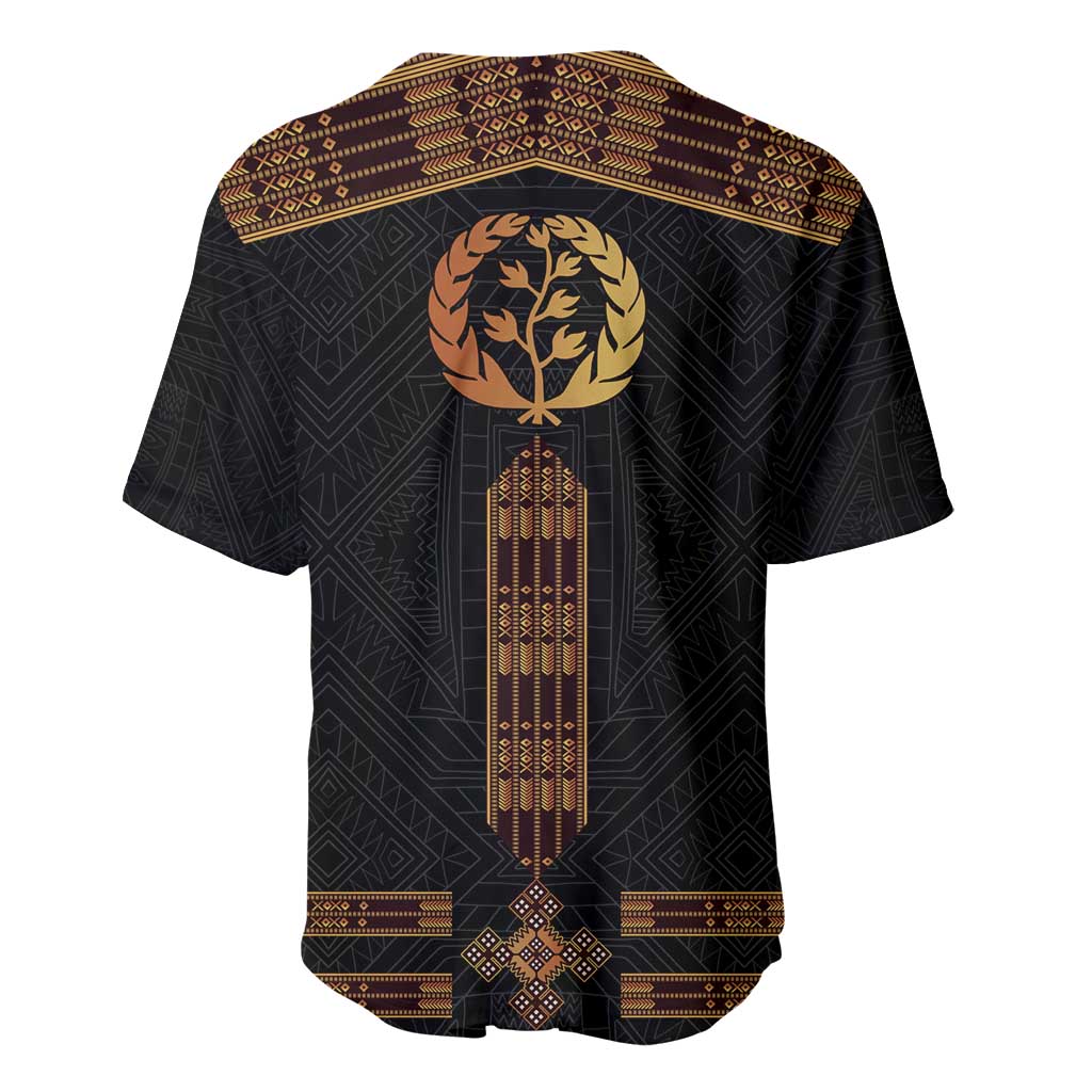 Eritrea Baseball Jersey Tilet Habesha Style - Black LT7