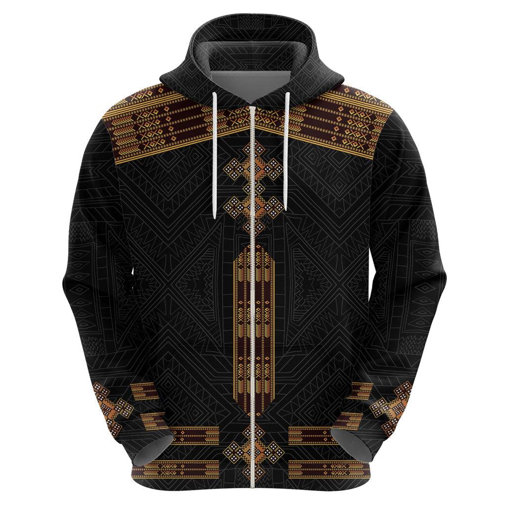 Eritrea Hoodie Tilet Habesha Style Black LT7