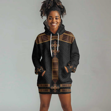 Eritrea Hoodie Dress Tilet Habesha Style - Black LT7