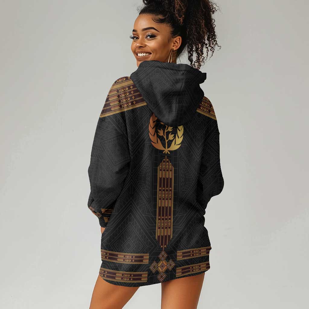 Eritrea Hoodie Dress Tilet Habesha Style - Black LT7