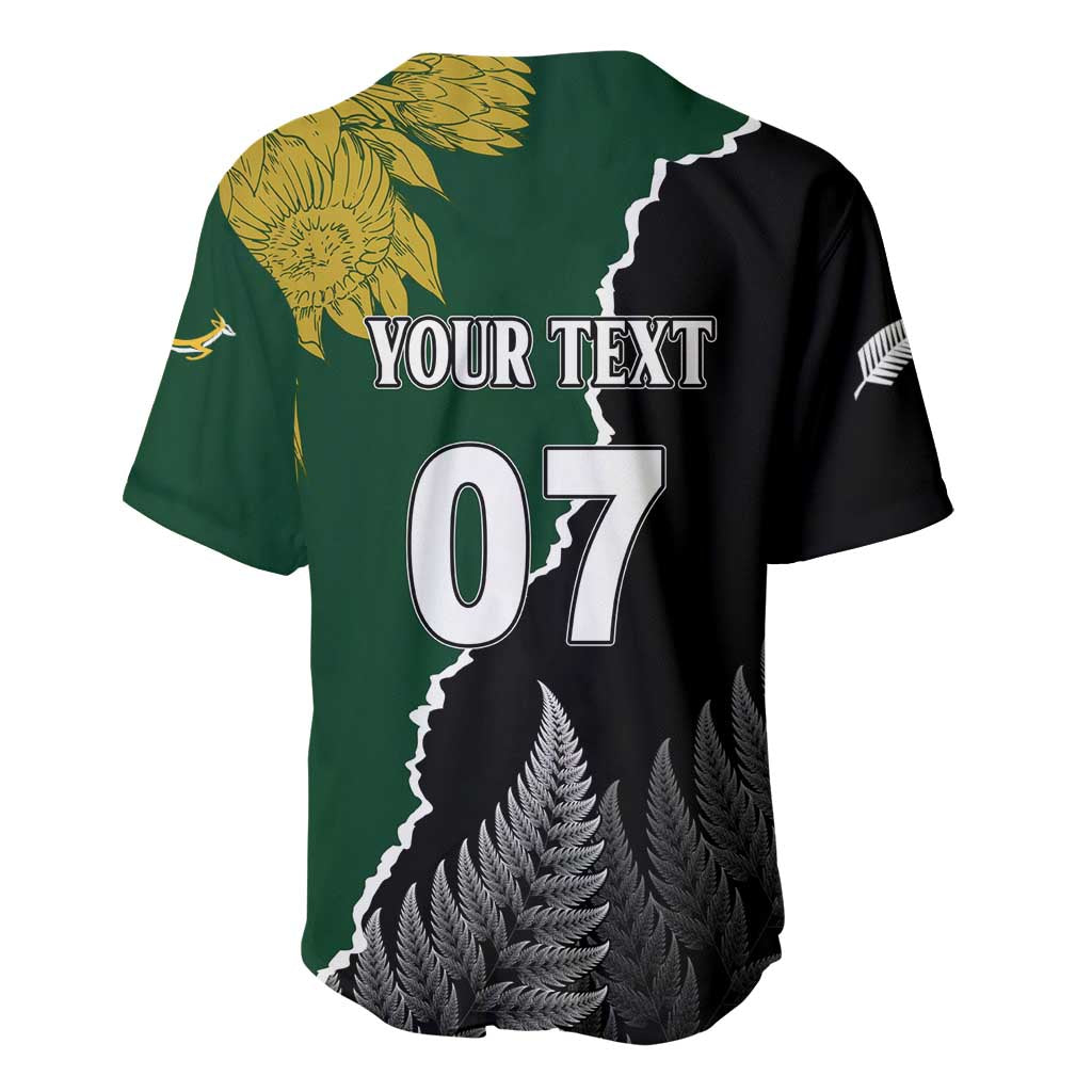 Personalised New Zealand Vs South Africa Rugby Baseball Jersey Rivals Dynamics LT7