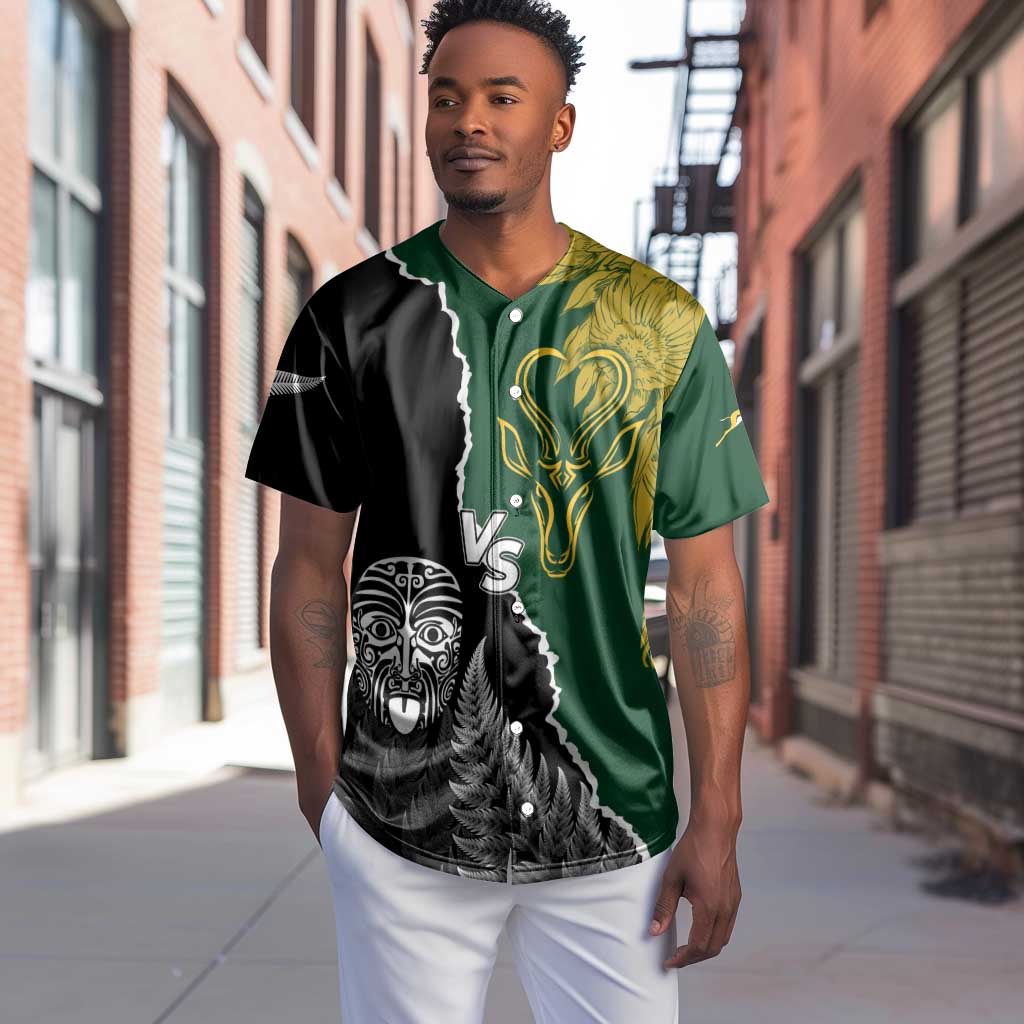 Personalised New Zealand Vs South Africa Rugby Baseball Jersey Rivals Dynamics LT7