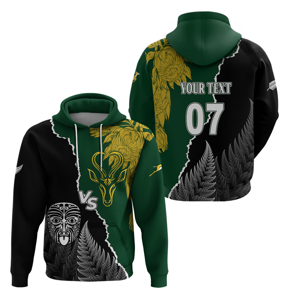 Personalised New Zealand Vs South Africa Rugby Hoodie Rivals Dynamics LT7