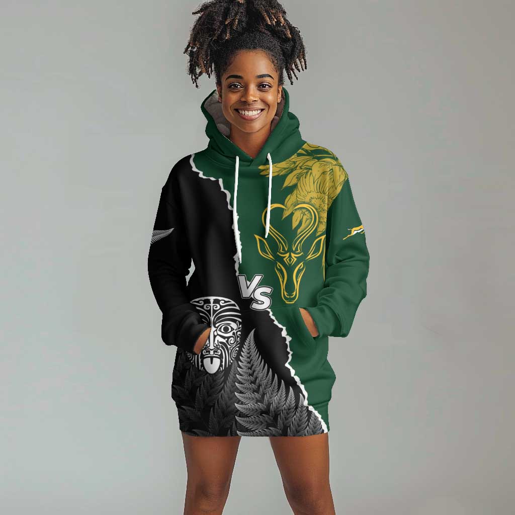 Personalised New Zealand Vs South Africa Rugby Hoodie Dress Rivals Dynamics LT7
