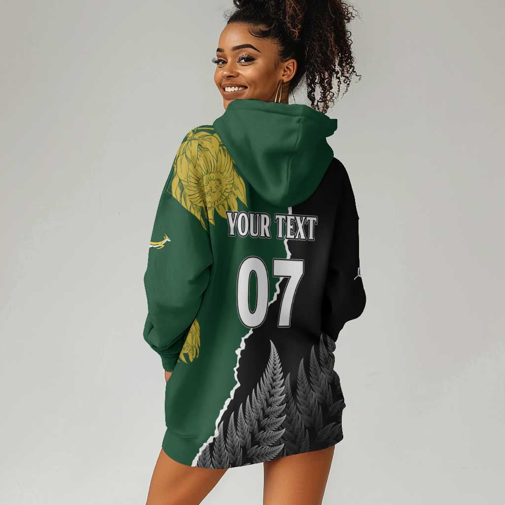Personalised New Zealand Vs South Africa Rugby Hoodie Dress Rivals Dynamics LT7
